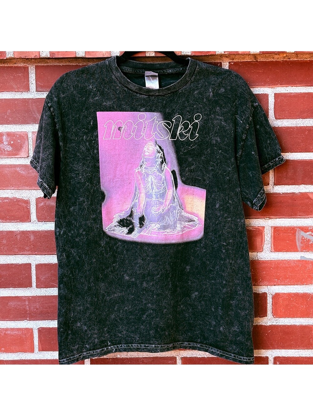 Mitski 2022 Summer Tour Black Acid Wash T-Shirt Medium